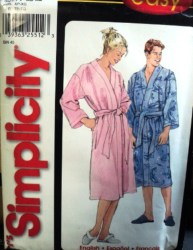 7051 SO EZ HIM & HER UNISEX WRAP ROBE, BELT PATTERN XS-XL